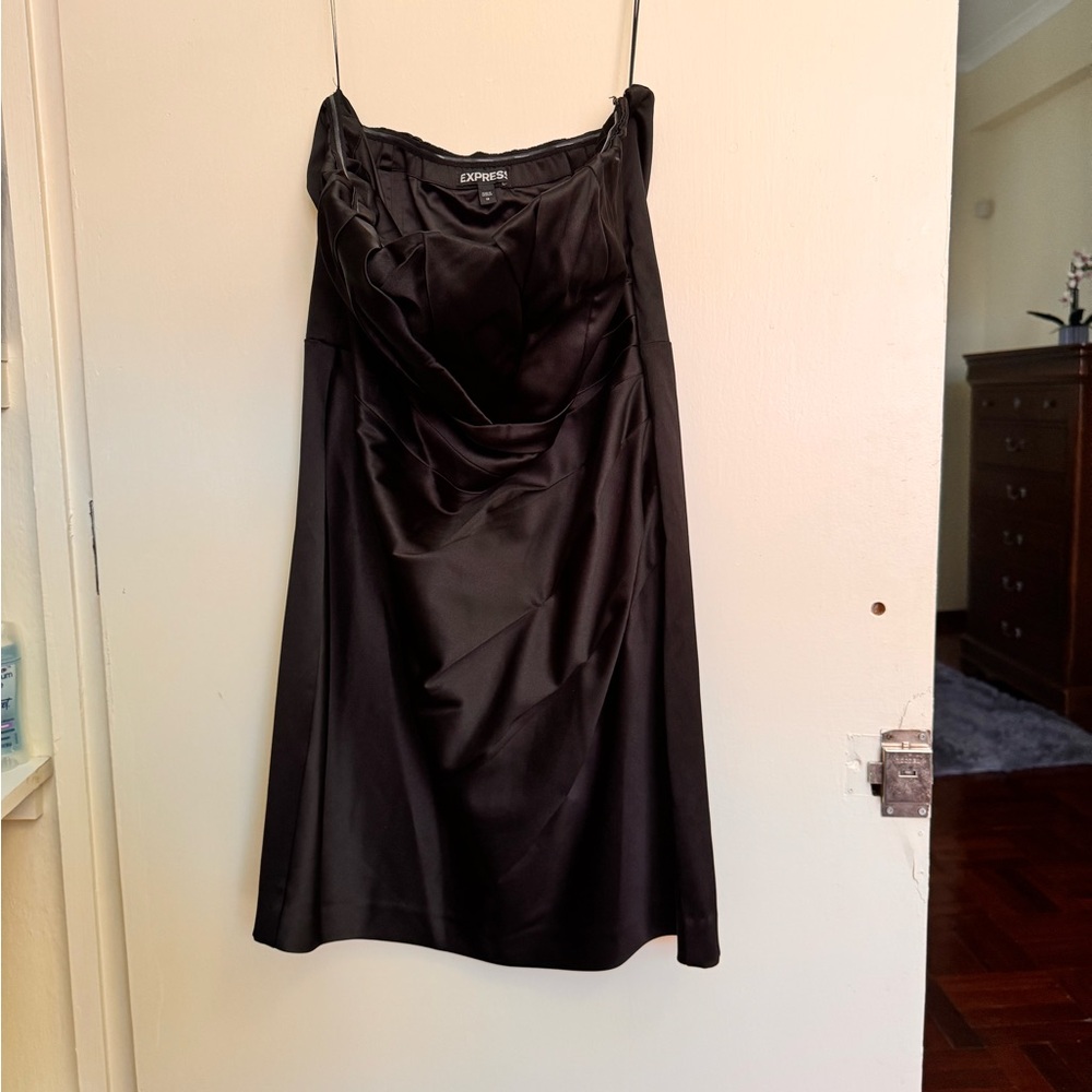 Express Strapless Black Dress